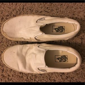 White slip-on vans